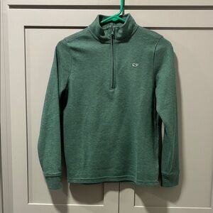 Vineyard Vines Kids Green Half-Zip Sweatshirt